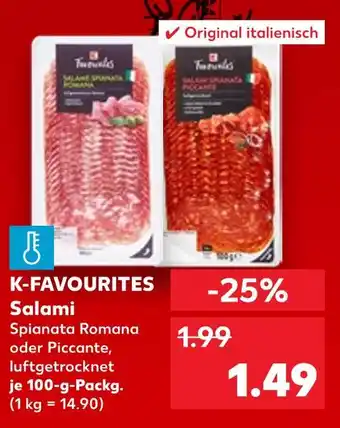 Kaufland K-favourites salami spianata romana Angebot
