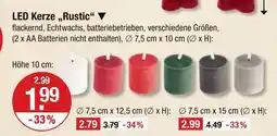 V Markt Led kerze 'rustic' Angebot