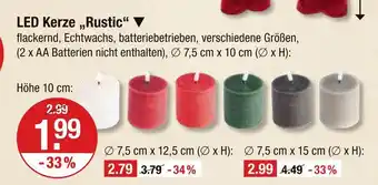 V Markt Led kerze 'rustic' Angebot