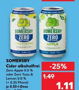 Kaufland Somersby zero apple 0.0 % Angebot