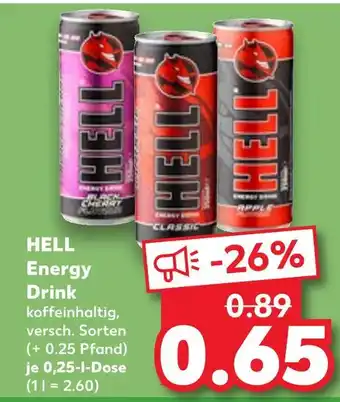 Kaufland Hell energy drink black cherry Angebot