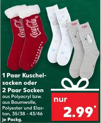Kaufland Coca-cola kuschelsocken Angebot