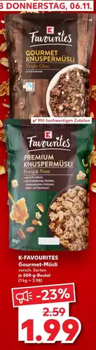 Kaufland K-favourites gourmet knuspermüsli triple choc Angebot