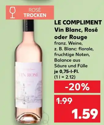 Kaufland Le compliment vin blanc Angebot