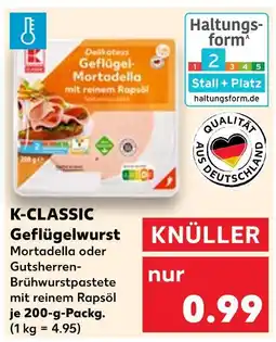 Kaufland K-classic geflügelwurst mortadella Angebot