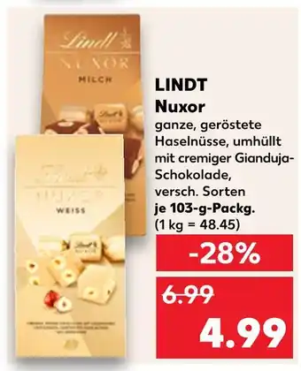 Kaufland Lindt nuxor milch Angebot