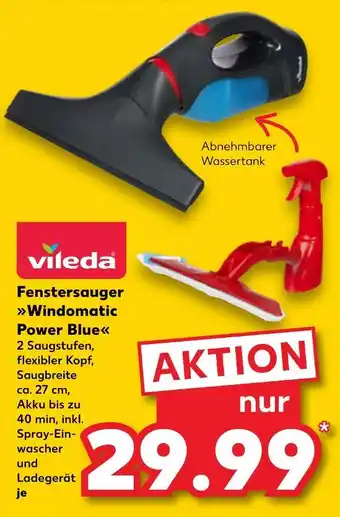 Kaufland Vileda fenstersauger windomatic power blue Angebot