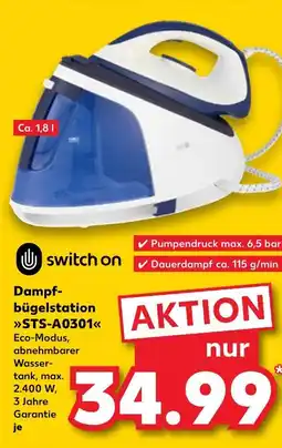 Kaufland Switch on dampfbügelstation sts-a0301 Angebot