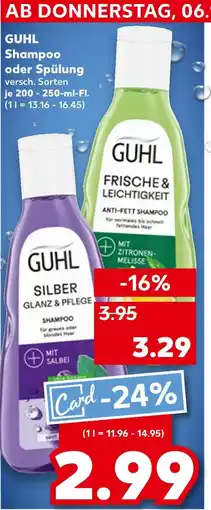 Kaufland Guhl silber glanz & pflege shampoo Angebot