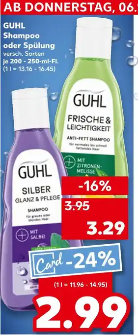 Kaufland Guhl silber glanz & pflege shampoo Angebot