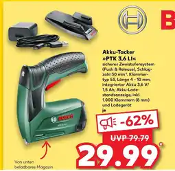 Kaufland Bosch akku-tacker ptk 3,6 li Angebot