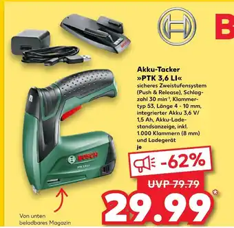 Kaufland Bosch akku-tacker ptk 3,6 li Angebot