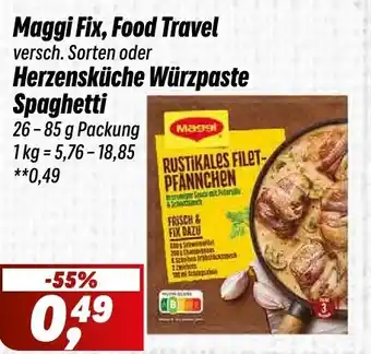 Simmel Maggi Fix, Food Travel oder Herzensküche Würzpaste Spaghetti Angebot