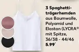 Kaufland 3 Spaghettiträgerhemden Angebot
