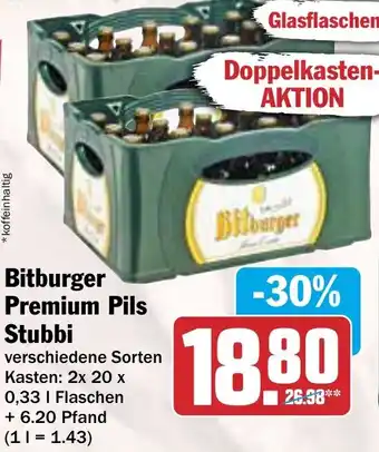 HIT Bitburger Premium Pils Stubbi Angebot