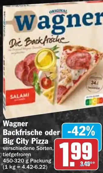 HIT Wagner Backfrische oder Fruchtgummi Big City Pizza Angebot