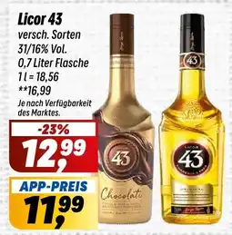 Simmel Licor 43 Angebot