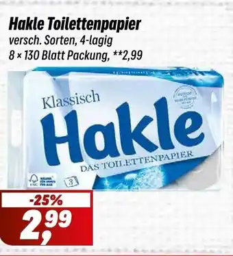 Simmel Hakle Toilettenpapier Angebot