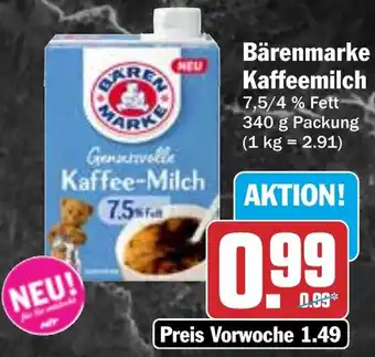 HIT Bärenmarke Kaffeemilch Angebot