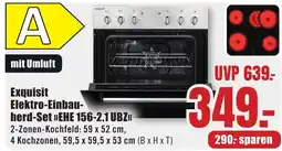 B1 Discount Baumarkt Exquisit Elektro-Einbauherd-Set >>EHE 156-2.1 UBZ<< Angebot