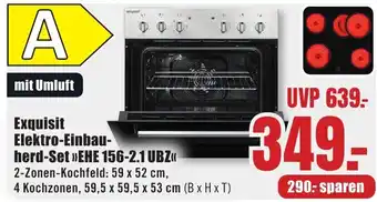 B1 Discount Baumarkt Exquisit Elektro-Einbauherd-Set >>EHE 156-2.1 UBZ<< Angebot
