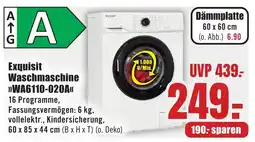 B1 Discount Baumarkt Exquisit Waschmaschine >>WA6110-020A<< Angebot