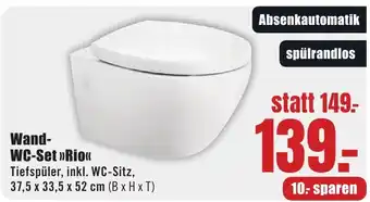 B1 Discount Baumarkt Wand- WC-Set >>Rio<< Angebot