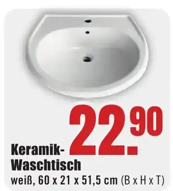 B1 Discount Baumarkt Keramik- Waschtisch Angebot