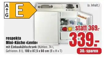 B1 Discount Baumarkt respekta Mini-Küche »Levin<< Angebot