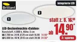 B1 Discount Baumarkt Brilliant LED-Deckenleuchte »Colden<< Angebot