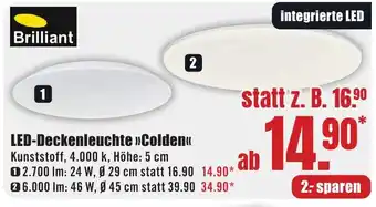 B1 Discount Baumarkt Brilliant LED-Deckenleuchte »Colden<< Angebot