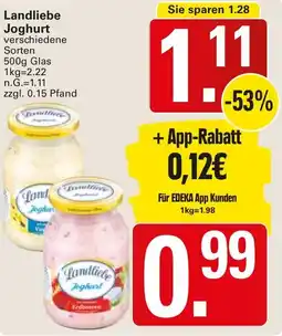 WEZ Landliebe Joghurt Angebot