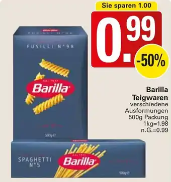 WEZ Barilla Teigwaren Angebot
