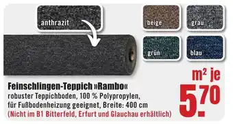 B1 Discount Baumarkt Feinschlingen-Teppich >>Rambo<< Angebot