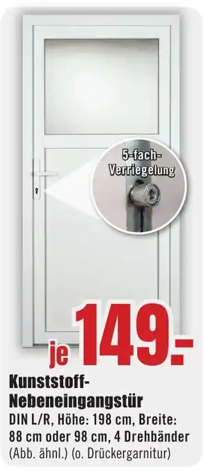 B1 Discount Baumarkt Kunststoff- Nebeneingangstür Angebot