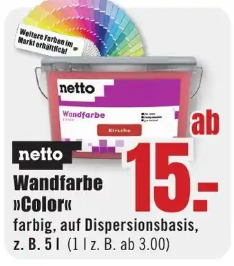 B1 Discount Baumarkt netto Wandfarbe "Color" Angebot