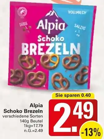 WEZ Alpia Schoko Brezeln Angebot