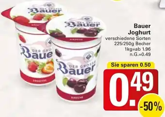 WEZ Bauer Joghurt Angebot