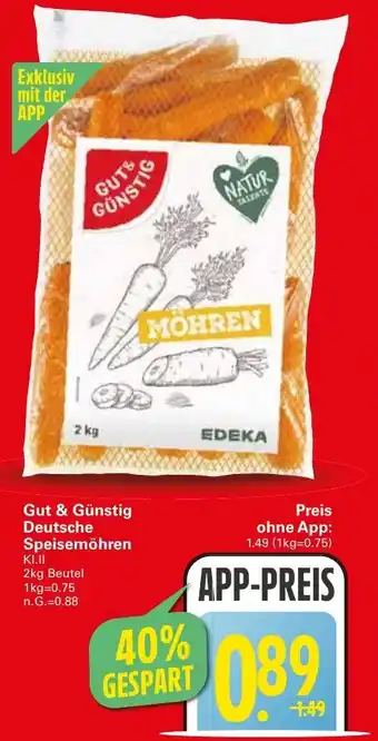WEZ Gut & Günstig Deutsche Speisemöhren Angebot