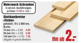 B1 Discount Baumarkt Glattkantbretter >>Fichte<< Angebot