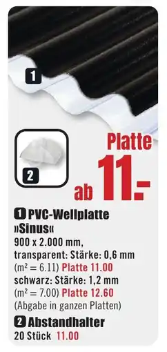 B1 Discount Baumarkt PVC-Wellplatte >>Sinus<< Angebot