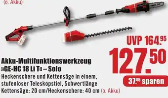 B1 Discount Baumarkt Einhell Akku-Multifunktionswerkzeug »GE-HC 18 LI TK-Solo Angebot