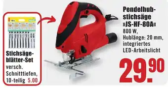 B1 Discount Baumarkt Pendelhub- stichsäge >>JS-HF-80A<< Angebot