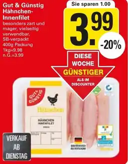 WEZ Gut & Günstig Hähnchen- Innenfilet Angebot