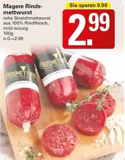 WEZ Magere Rindsmettwurst Angebot