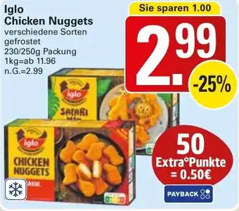 WEZ Iglo Chicken Nuggets Angebot