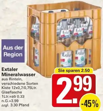 WEZ Extaler Mineralwasser Angebot