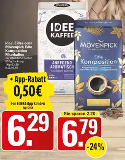 WEZ Idee, Eilles oder Mövenpick Edle Komposition Filterkaffee Angebot