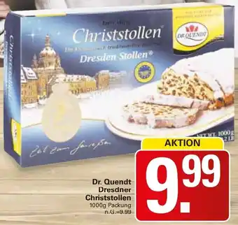 WEZ Dr. Quendt Dresdner Christstollen Angebot
