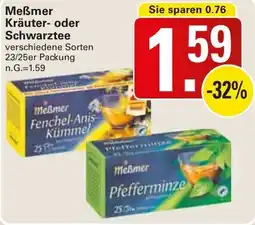 WEZ Meẞmer Kräuter- oder Schwarztee Angebot